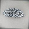 Black Grey Cheetah Leopard Print Curved Barrette Hair Clip Accessory 3.5" Long Fashion hair Accessories for Women view 1