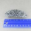 Black Grey Cheetah Leopard Print Curved Barrette Hair Clip Accessory 3.5" Long Fashion hair Accessories for Women view 3