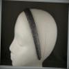 Grey Gray Headband Glitter Sparkly 7/8" Wide Headband Hair Band Accessory Pewter Fashion hair Accessories for Women view 1