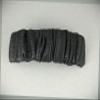 Black Barrette Scrunched Metallic Shiny Fabric Rectangle Hair Clip 3.75" Long Fashion hair Accessories for Women view 1