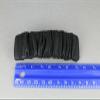Black Barrette Scrunched Metallic Shiny Fabric Rectangle Hair Clip 3.75" Long Fashion hair Accessories for Women view 2