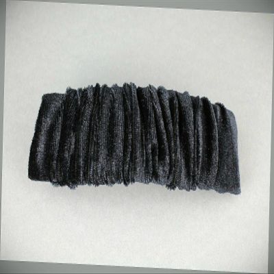 Black Velvet Barrette Scrunched Fabric Rectangle Hair Clip 4-4.25" Long Fashion hair Accessories for Women