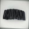 Black Velvet Barrette Scrunched Fabric Rectangle Hair Clip 4-4.25" Long Fashion hair Accessories for Women view 1