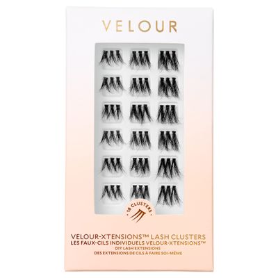 Velour-Xtensions Lash Clusters, 18 Individual Cluster Eyelash Extensions, Lightweight & Fluffy Lash Extensions, Soft & Comfortable Eyelash Clusters, Natural Lashes All Eye Shapes (Volume)