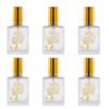 15ML Glass Perfume Bottles Empty Frosted Spray Perfume Bottles Square Refillable Portable Refillable Reusable Perfume Atomizer Vials Refillable Cosmetic Containers for Perfume Essential Oils Liquids (Gold Top) view 1