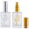 15ML Glass Perfume Bottles Empty Frosted Spray Perfume Bottles Square Refillable Portable Refillable Reusable Perfume Atomizer Vials Refillable Cosmetic Containers for Perfume Essential Oils Liquids (Gold Top) view 3
