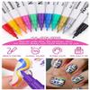 12 Color 3D Nail Art Pens Set, Kalolary Nail Pens Nail Point Graffiti Dotting Pen Drawing Painting Liner Brush for DIY Nail Art Beauty Adorn Manicure Tools view 3