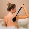 Beaupretty 2pcs Handle Silicone Bath Body Brush Back Scrubber Soft Bristles for Cleaning Massaging Convenient view 2