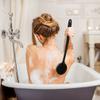 Beaupretty 2pcs Handle Silicone Bath Body Brush Back Scrubber Soft Bristles for Cleaning Massaging Convenient view 4
