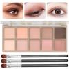 10 Colors Eyeshadow Palette,Light Beige Nude Pink Brown Naturing Eye Shadow Makeup,Blendable High Pigmented,Neutral Smokey,Long Lasting High Pigment Matte Eyeshadow for Older Women Gift Kit (Milk Tea) view 1