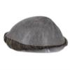 Suncolorhair Thin Skin Mens Toupee Human Hair With Grey Dark Brown Mixed 40% Grey Hair System (240#-2# color with 40% grey) view 3