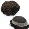 100% Human Hair Toupee for Men Hairpiece for Men Soft Thin French Lace Breathable Hair System Natural Looking Clear Poly Skin Around Wigs Transparent Lace Skin Hairpiece Replacement (8"x10", #1B20 Natural Black+20%Gray-120% Light to Medium Density) view 3