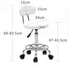 Gappys Adjustable Salon Stool Chair with Wheels and Back Support - Hair Stylist Office Home Kitchen Massage Medical Lab Salon Artist (White) view 2