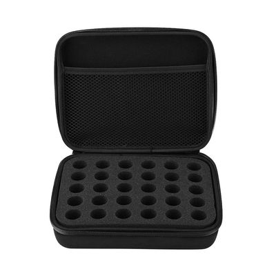 Essential Oil Case, EVA Carrying Storage Box Holds 30 Bottles Portable Traveling Essential Oils Organizer Hard Shell Shockproof Aromatherapy Collection Multi Handle Bag Foam Insert Double Zipper