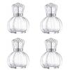 50ML Glass Perfume Bottles Empty Clear Crystal Spray Perfume Bottles with Siver Top Pumpkin Refillable Portable Refillable Reusable Perfume Atomizer Vials Refillable Cosmetic Containers for Perfume Essential Oils Liquids,4 Pack view 1