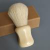Dscosmetic plisoft boar bristle hair shaving brush good backbone and break in hair short handle (WHITE) view 3