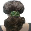 Crystal Flower Hair Holder Barrette Ponytail Hair Barrette for Women Girls YY86900-5green view 4