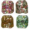 Set of 4 Crystal Butterfly and Flower Hair Holder Barrettes Ponytail Hair Barrettes YY86900-5roseAutgBrnGrn view 1