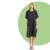 VeiledMoon Changing Robe with Hood Super Soft Towel Bathrobe Poncho for Swimming Diving Beach Water Sport Fast Dry Up view 2