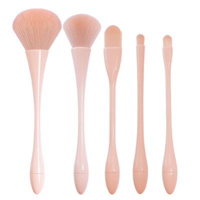 Makeup Brush Kits Portable Soft Hair Makeup Tools Include Loose Powder Brush Blush Brush Foundation Brush Profile Highlight Brush Eyebrow Brush (5 pieces set + OPP package)