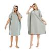 Changing Robe with Hood Super Soft Towel Bathrobe Poncho for Swimming Diving Beach Water Sport Fast Dry Up view 2