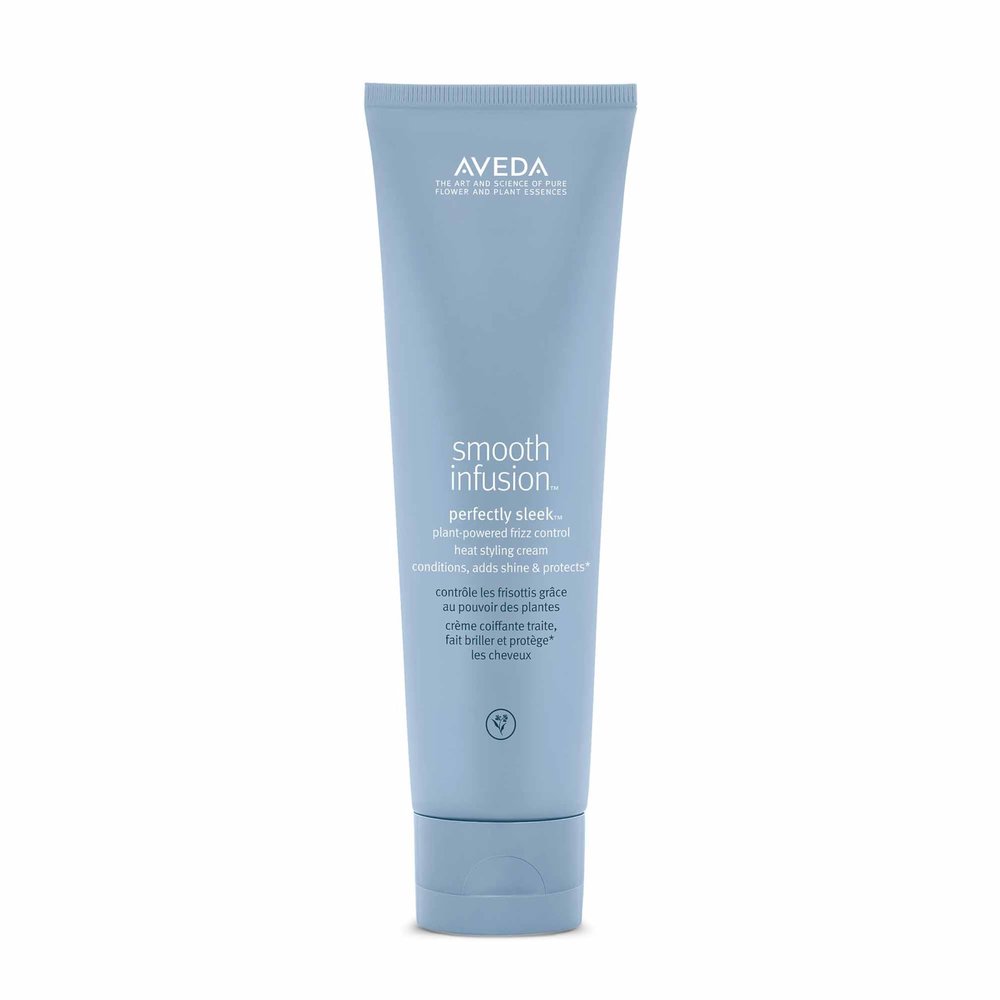 Aveda Smooth Infusion Perfectly Sleek | Heat-Activated Styling Cream | Curly & Coily Hair | Protects Against Frizz, Humidity & Heat | Silicone Free | 97% Naturally Derived*, 5 Fl Oz