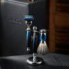 GALAXY BLUE Luxury 4-Piece 5-Blade Razor Shaving Set Men's Safety Razor Grooming Gift Set with Alloy material handle Shaving for Gentleman,men gift set view 2