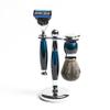 GALAXY BLUE Luxury 4-Piece 5-Blade Razor Shaving Set Men's Safety Razor Grooming Gift Set with Alloy material handle Shaving for Gentleman,men gift set view 3
