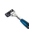 GALAXY BLUE Luxury 4-Piece 5-Blade Razor Shaving Set Men's Safety Razor Grooming Gift Set with Alloy material handle Shaving for Gentleman,men gift set view 4