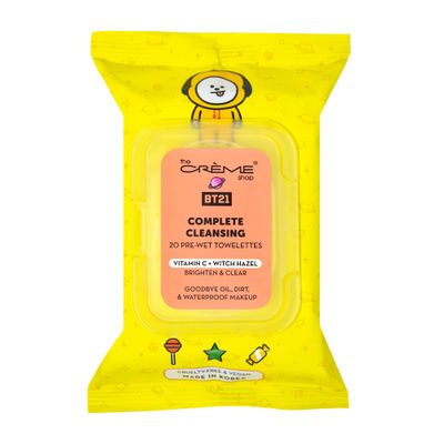 The Crme Shop CHIMMY Complete Cleansing Towelettes - Vitamin C & Witch Hazel (20 Pre-Wet Towelettes)