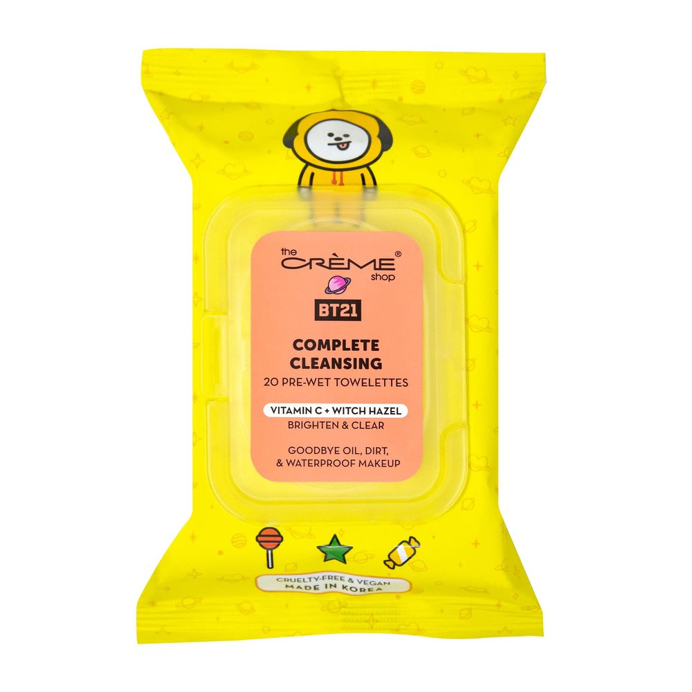 The Crme Shop CHIMMY Complete Cleansing Towelettes - Vitamin C & Witch Hazel (20 Pre-Wet Towelettes)