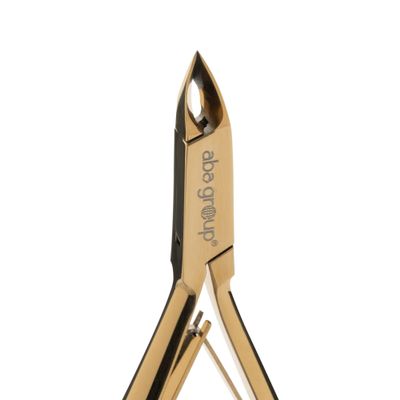 Aba Group Cosmetic Tongs 11.5 cm, Two Spring Tongs - Gold, 3 mm (1136), Sharp Cuticle Scissors, Manicure Tools, Pedicure Tools