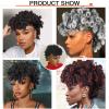 Oseti Short Mohawk Wig Clip on Hair Extensions for Black Women Cute and Curly Mohawks, Kinky Curly Afro Faux Hawk Clip in Hair Pieces for Women with Thinning Hair Brown Hawks Wig with Bangs (1B/30) view 2
