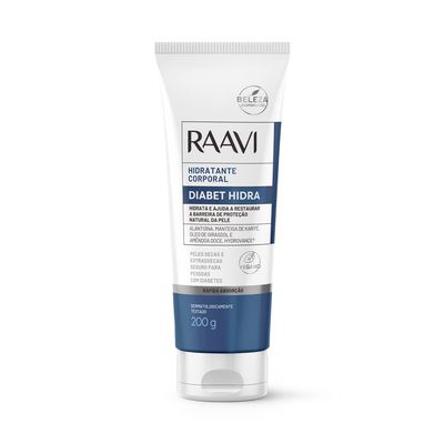 RAAVI Diabet Hidra Body Moisturizer - 200g, Deep Hydration for Dry Skin, Safe for Diabetics, Allantoin, Shea Butter & Almond Oil, Paraben-Free, 92% Natural