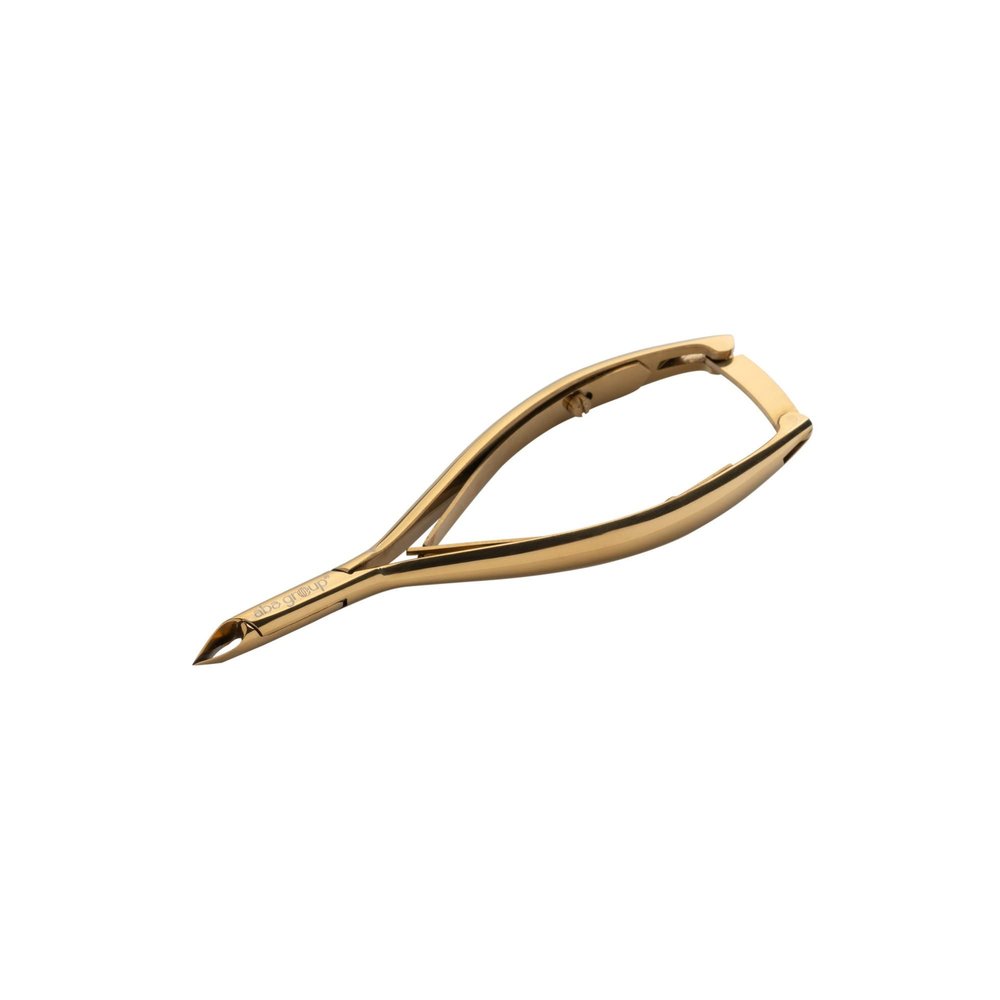 Aba Group Golden Cuticle Nippers with Two Springs 3 mm (1148) Cuticle Cutter Cuticle Nippers Stainless Steel with Sharp and Smooth Cut Fine for Removing Excess