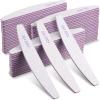 150 Pcs 100/180 Grits Nail Files Bulk Doubled Sided Emery Boards Reusable Curved Coarse Nail Buffers Manicure Tools for Acrylic Natural Toenails Home and Salon Use view 2