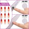 150 Pcs 100/180 Grits Nail Files Bulk Doubled Sided Emery Boards Reusable Curved Coarse Nail Buffers Manicure Tools for Acrylic Natural Toenails Home and Salon Use view 4