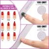 150 Pieces 100/180 Grit Nail Files Double Sided Emery Boards Washable Reusable Nail Buffers Manicure Tools for Natural Acrylic Toenails Home and Salon Use view 3