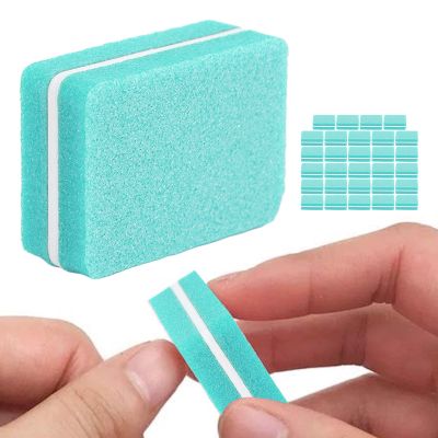 Nail Buffer, 30pcs Portable Nail Buffing Sanding Block Manicure Tool Nail Buffer Block Salon Mini Buffer Block Nail Art Manicure Pedicure Nail File Block for Nails Home Salon Gel Polish(Green)