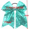 Xansema 6.5 Inches Sequins Hair Bows Elastic Hair Tie Ribbon Large Cheer Bow Ponytail Holder Hair Band for Women Girls Kids Teens (Purple) view 2