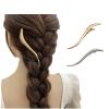 2 Pieces Duckbill Clips for Womens Girls 5.1 Inches S Shape Wavy Anti Slip Barrette Metal Hairpin Ponytail Hair Clip view 1