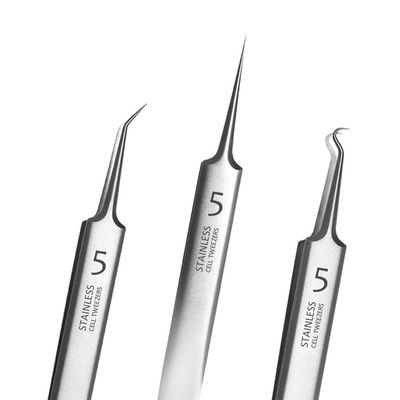 Professional Facial Blackhead Remover Tweezers,3Pcs Precision Pimple Popper Tool Kit for Whitehead Ance Blemishs Comedones Stainless Steel Makeup Tool - Matte