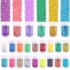 24 Colors Glitter Set, Fine Glitter for Resin, Arts and Craft Supplies Glitter, Festival Glitter Powder Makeup Glitter, Cosmetic Glitter for Body Nail Face Hair Eyeshadow Lip Gloss Making view 1