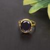 Shilpi Impex Gold Plated Brass Purple Amethyst Hydro Ring For Men and Women (4.5) view 3