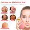 XHJRI Ice Cube Roller Massager for Face, Eyes and Neck Naturally Conditioning and Skin Care,De-Puff Eye Bags,Reduce Migraine Pain,Reusable Massage Silicone Ice Mold (Pink) view 3