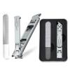 Foldable Double Head Nail Clipper Tool,Slim Large Opening Nail Clipper Set,Large Anti-Splash Nail Clipper,Portable Nail Clipper for Men and Women (silver) view 1