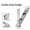 Foldable Double Head Nail Clipper Tool,Slim Large Opening Nail Clipper Set,Large Anti-Splash Nail Clipper,Portable Nail Clipper for Men and Women (silver) view 2