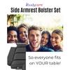 ibodycare XL Side Armrest Bolster Massage Table Extension, Exam Table Extender, Extend The Width of Your Table, Massage Bolster (Black) view 2