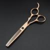Professional Hair Cutting Shears, Professional japan 440c steel 6 '' rose gold bamboo hair scissors cutting barber haircut thinning shears hairdresser scissors (Color : Cutting) view 4