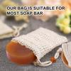 8 Pack Soap Bag Natural Sisal Soap Saver Bag Pouch Mesh Waste Exfoliating Foaming and Drying Soap Holder for Shower view 2